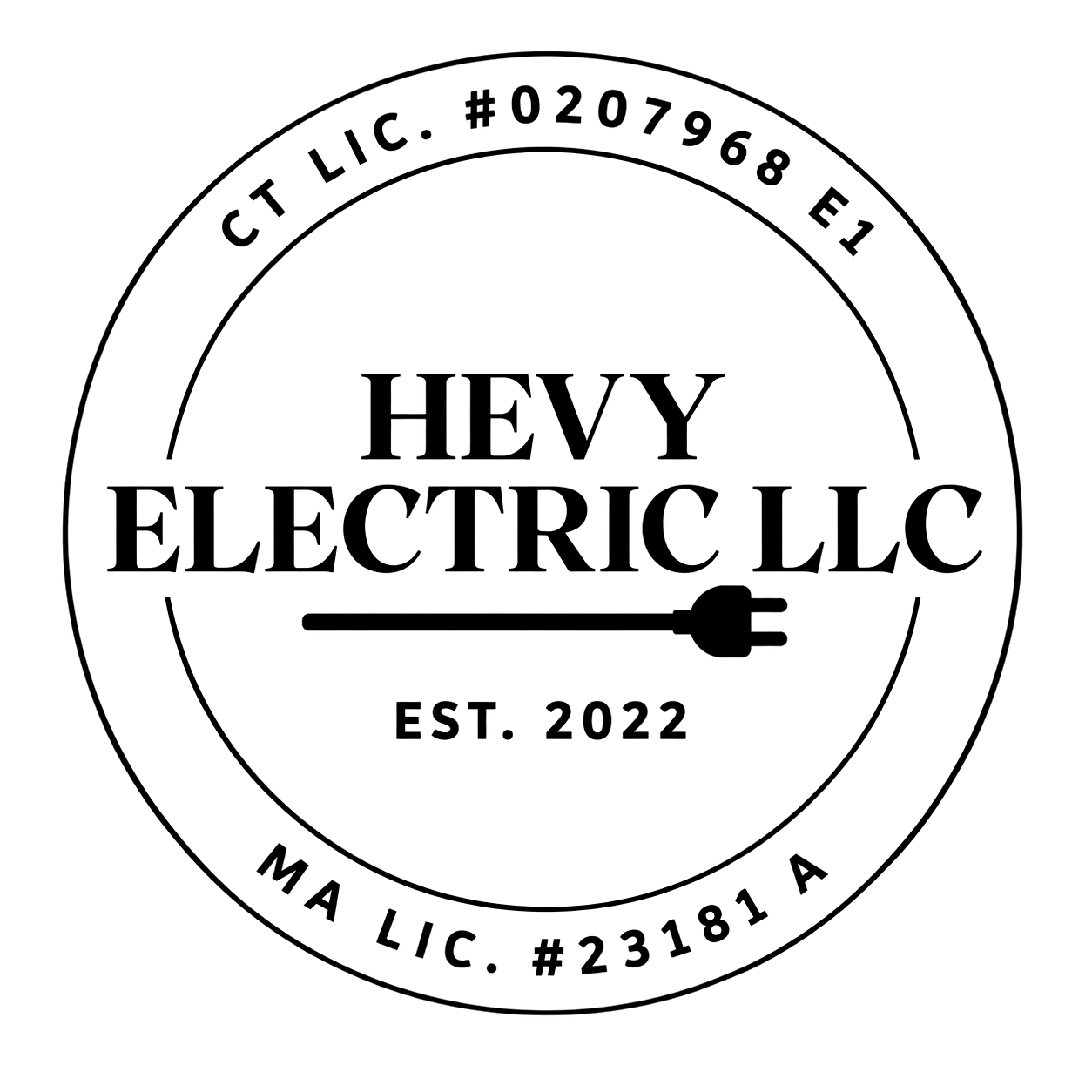 Hevy Electric LLC seal — licensed in Connecticut and Massachusetts